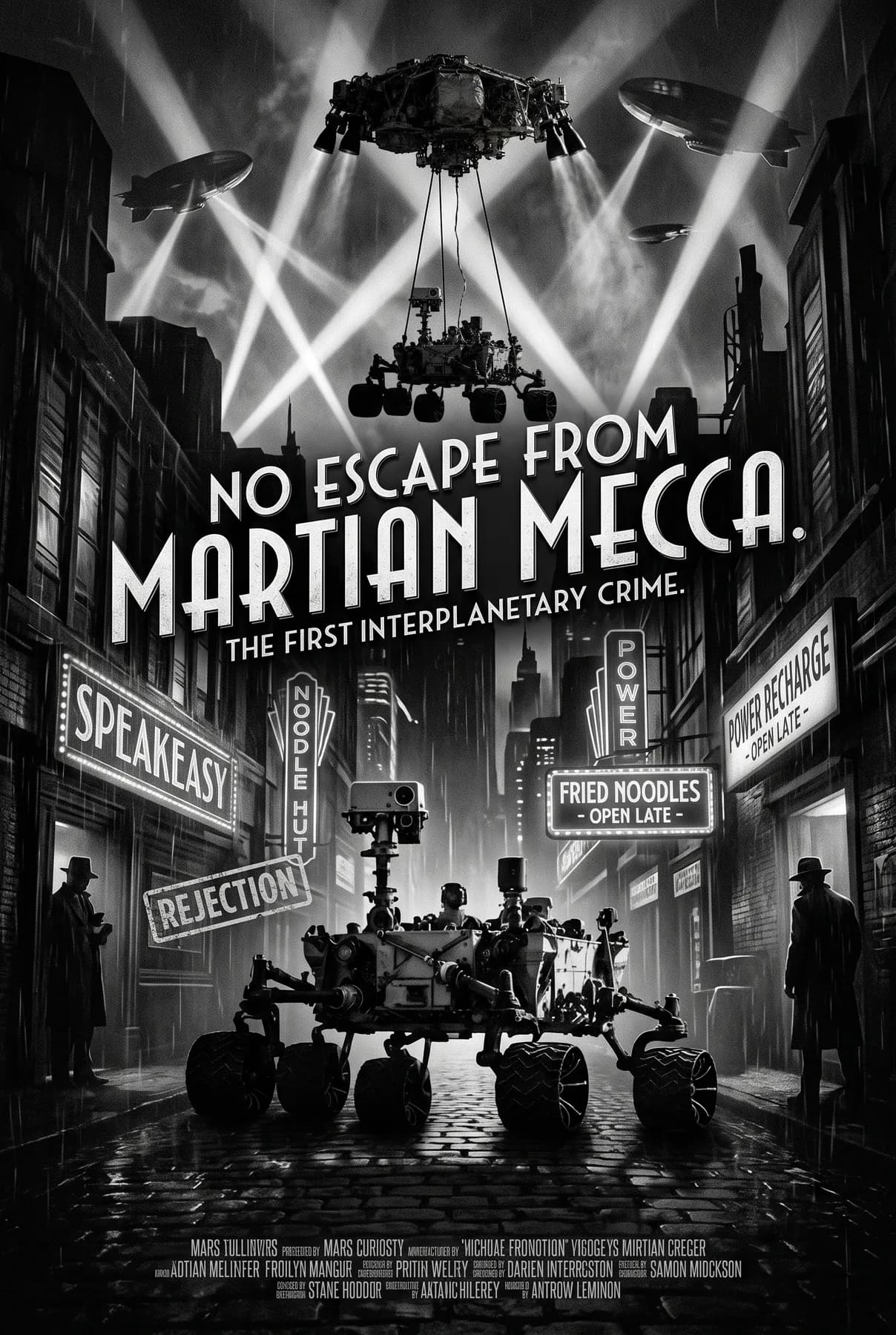 Fictional Curiosity concept art: Martian Mecca poster study