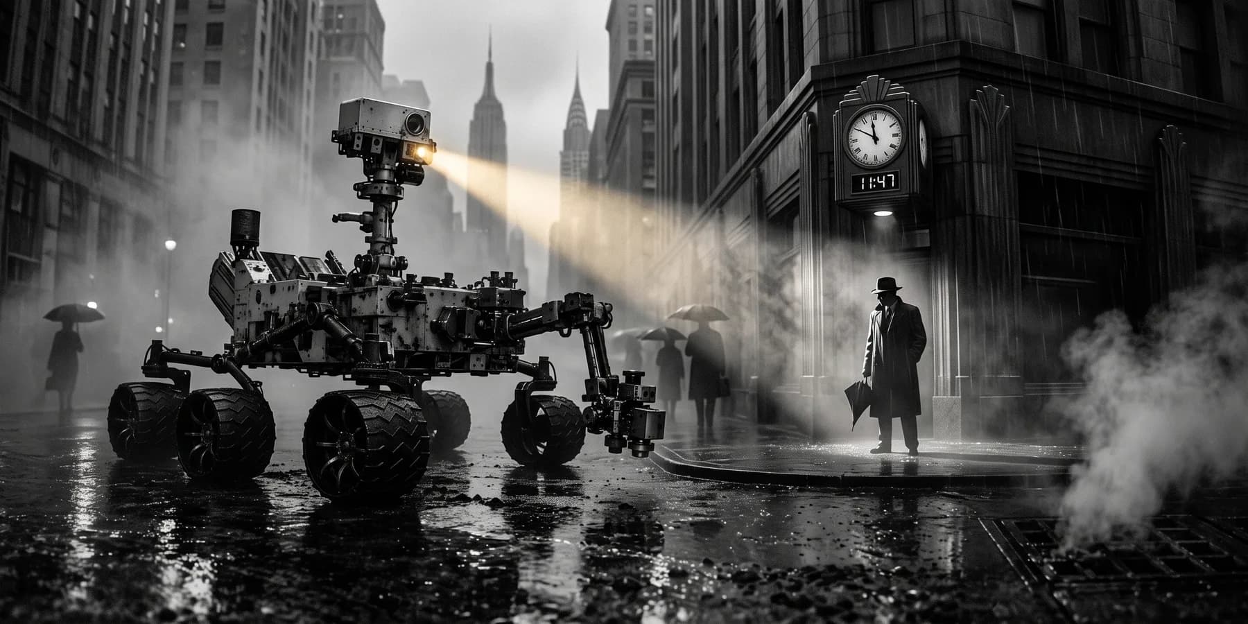 Fictional Curiosity concept art: The street clock