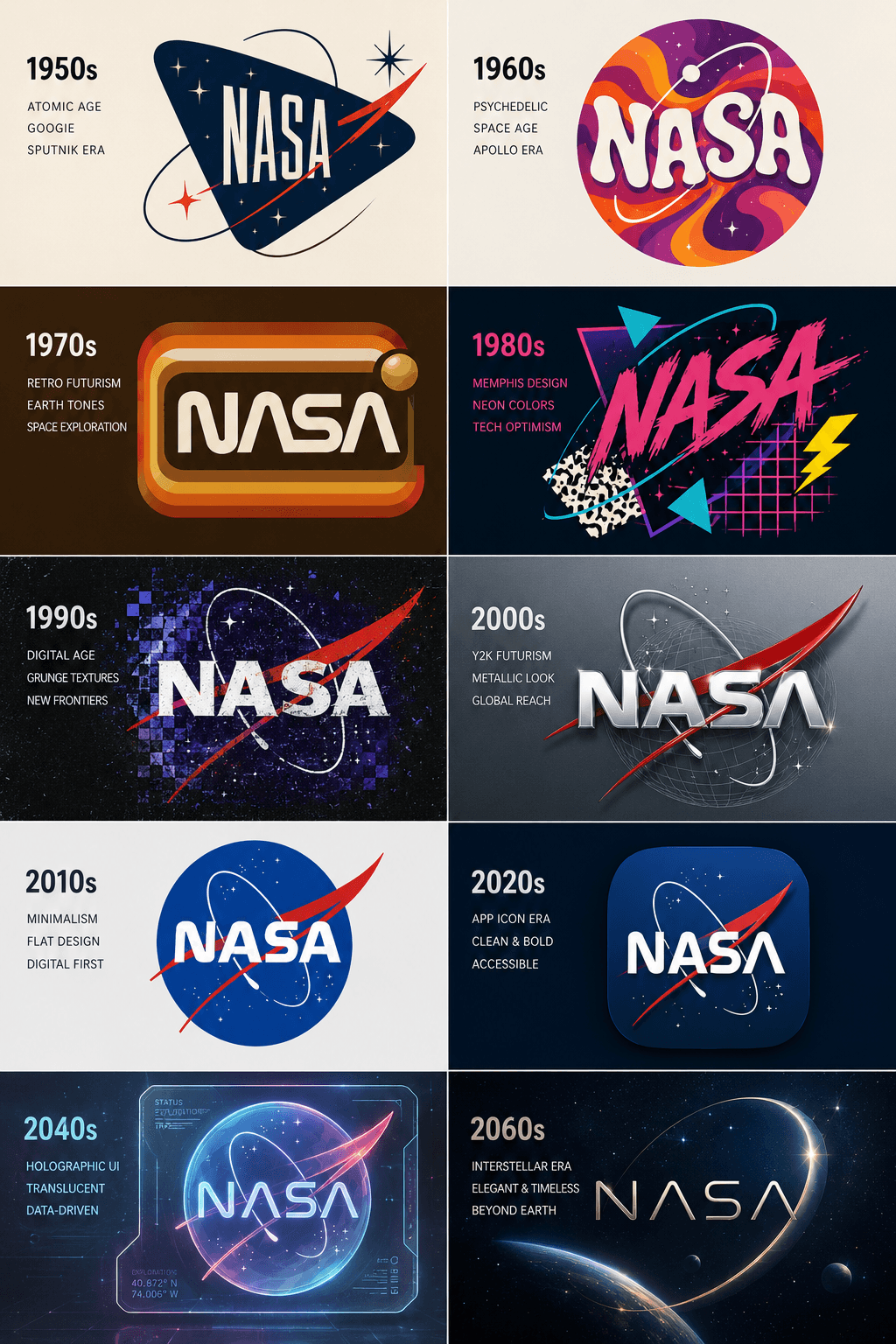 NASA Logo Through the Decades