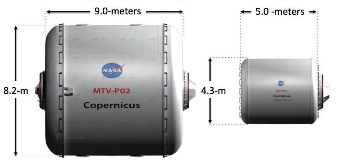 ESA comparison of a standard Mars habitation module with a smaller hibernation-based module